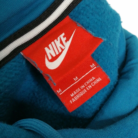 Nike Sportswear Teal Blue Rally Funnel Neck Hoodie - Picture 3 of 7